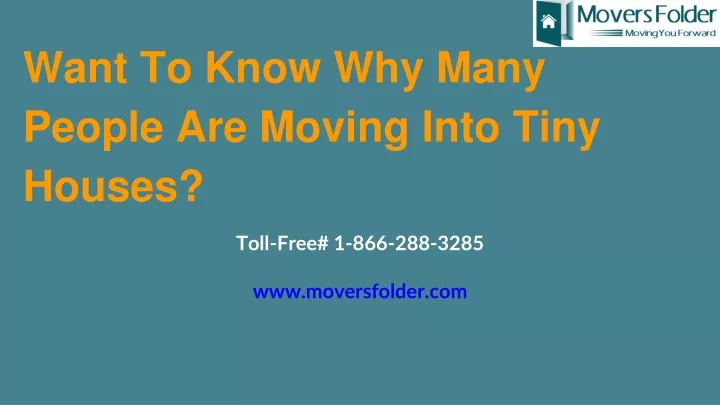 want to know why many people are moving into tiny houses