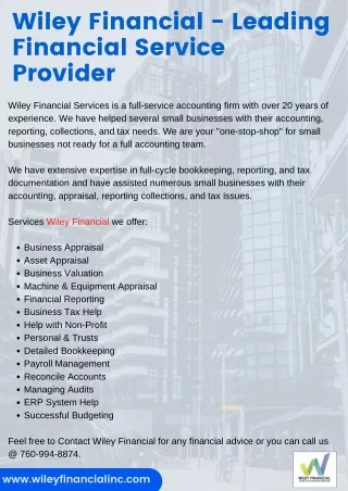 Wiley Financial - Leading Financial Service Provider