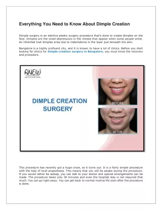 everything you need to know about dimple creation