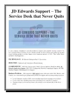 JD Edwards Support – The Service Desk that Never Quits - slide 1