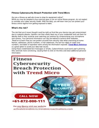 Fitness Security Breach Protection With Trend Micro