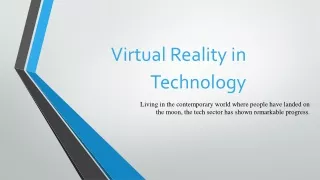 virtual reality in technology