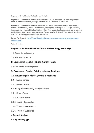 engineered coated fabrics market growth analysis