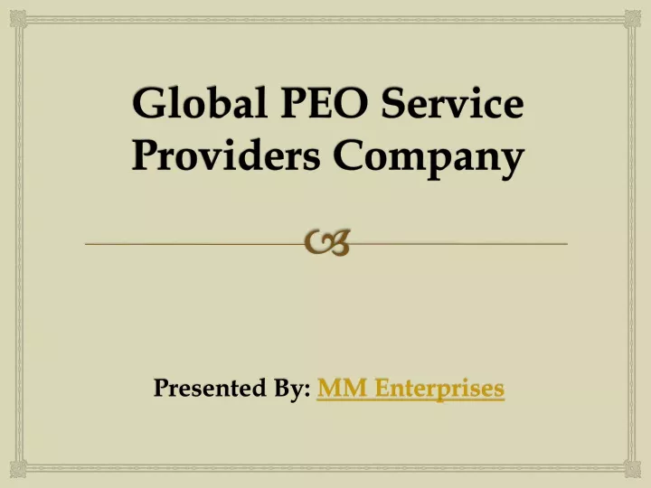 global peo service providers company