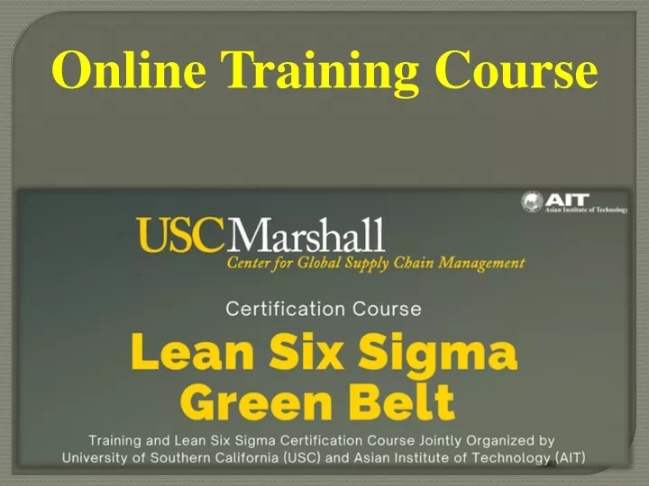 online training course