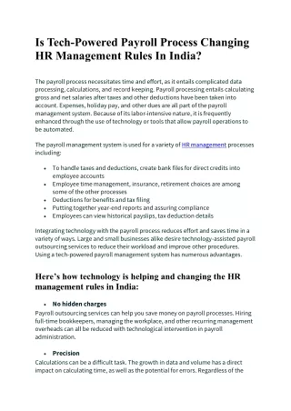 is tech powered payroll process changing