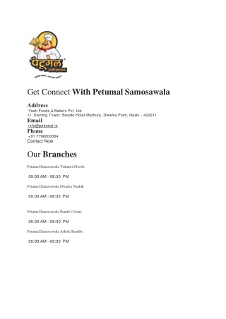 Contact Petumal Smaosawala