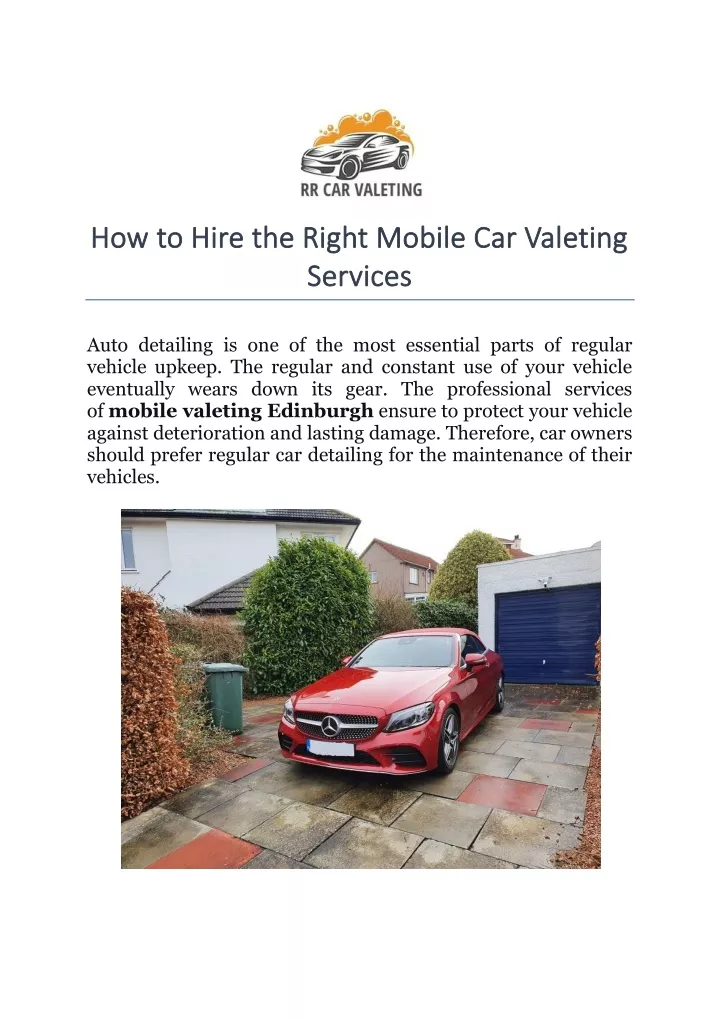 how to hire the right mobile car valeting