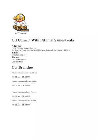 Petumal Samosawala Contact