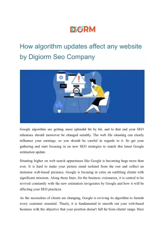 how algorithm updates affect any website