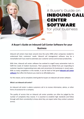 a buyer s guide on inbound call center software