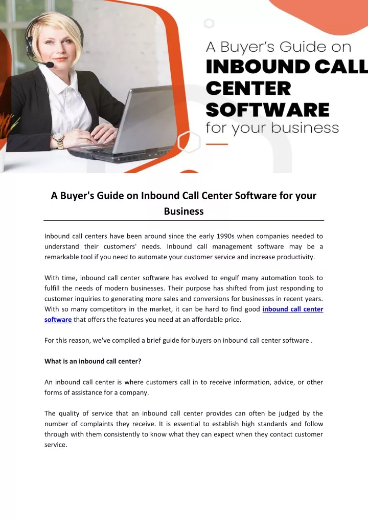 a buyer s guide on inbound call center software