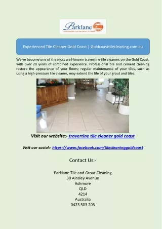 travertine tile cleaner gold coastExperienced Tile Cleaner Gold Coast | Goldcoas