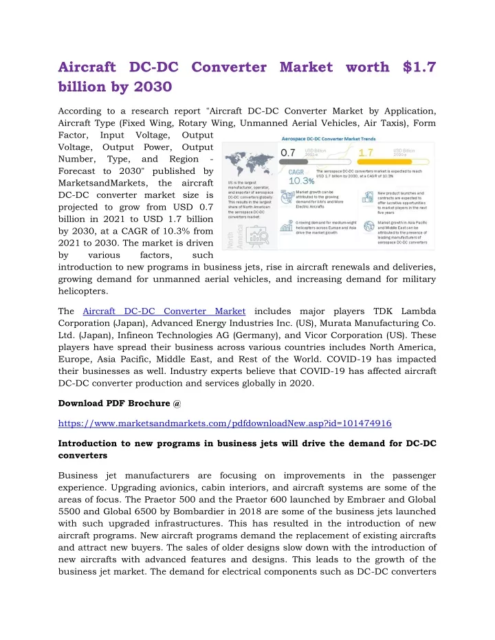 aircraft dc dc converter market worth 1 7 billion