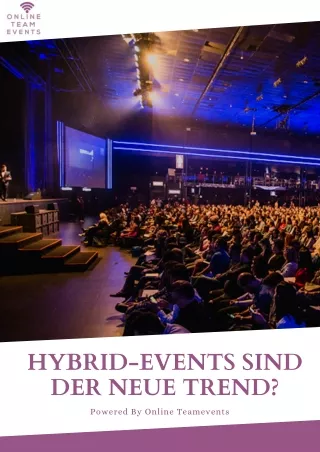 Hybrid-Events sind der neue Trend?