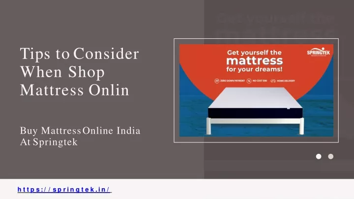 tips to consider when shop mattress onlin