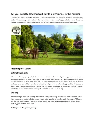 all you need to know about garden clearance