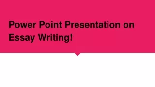power point presentation on essay writing