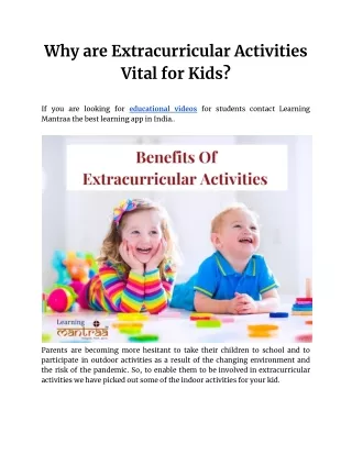 Why are Extracurricular Activities Vital for Kids_