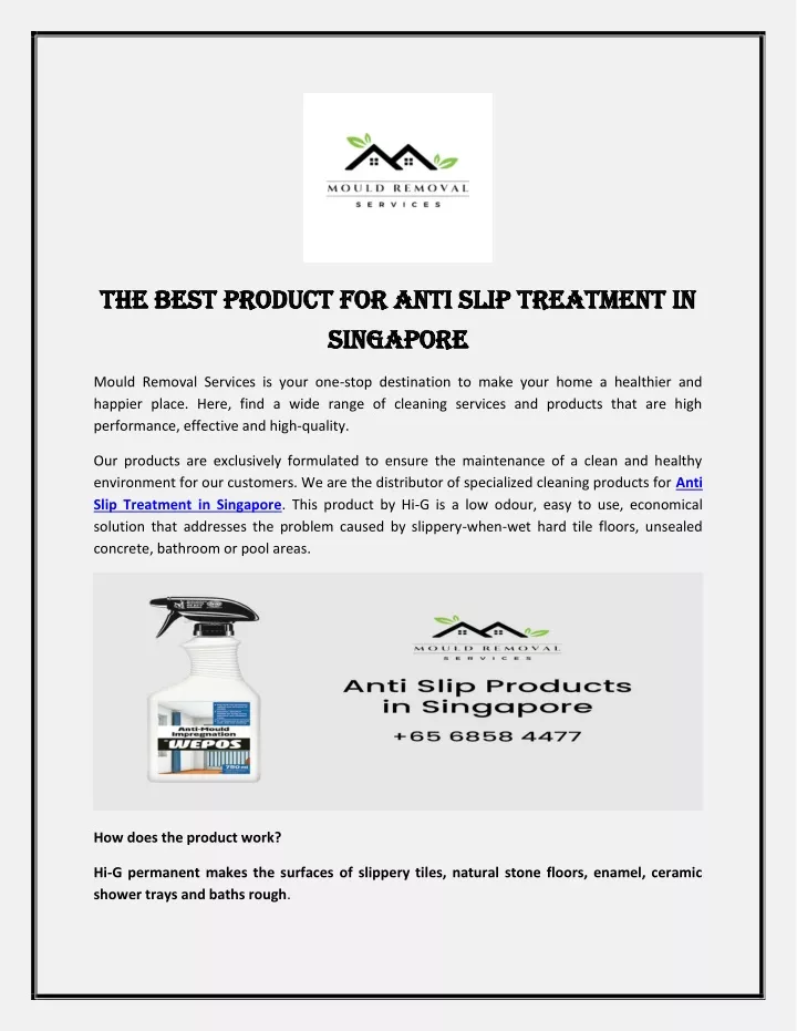 the best product for anti slip treatment