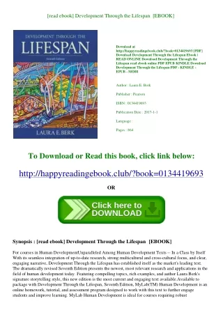 [read ebook] Development Through the Lifespan <READ> [EBOOK]