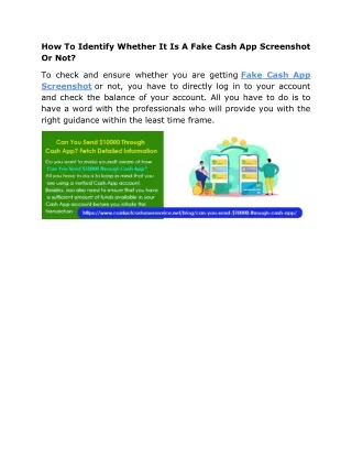 how to identify whether it is a fake cash