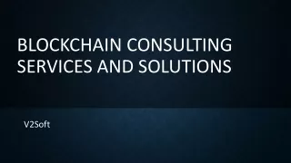 blockchain consulting services and solutions