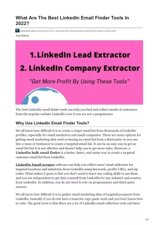 what are the best linkedin email finder tools