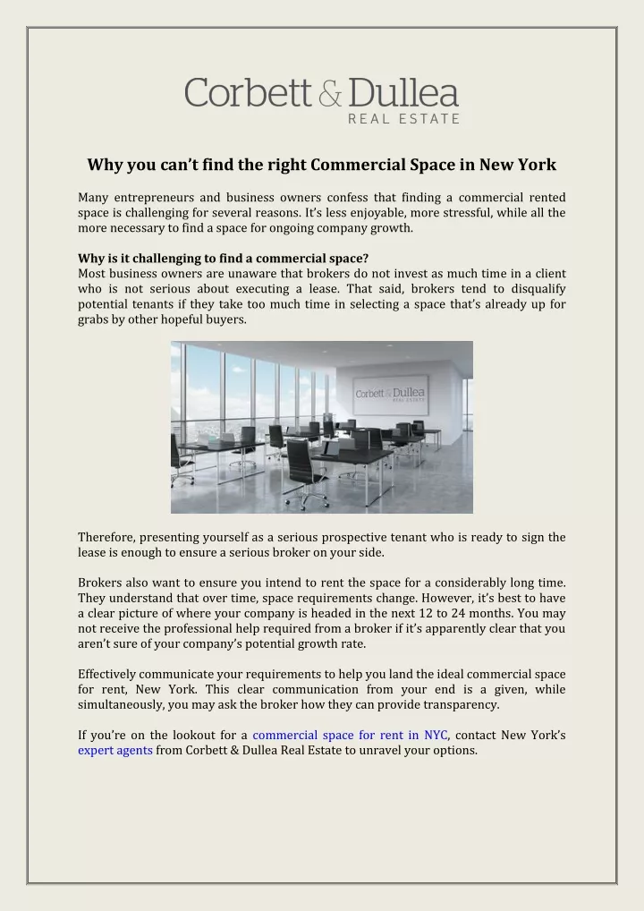 why you can t find the right commercial space