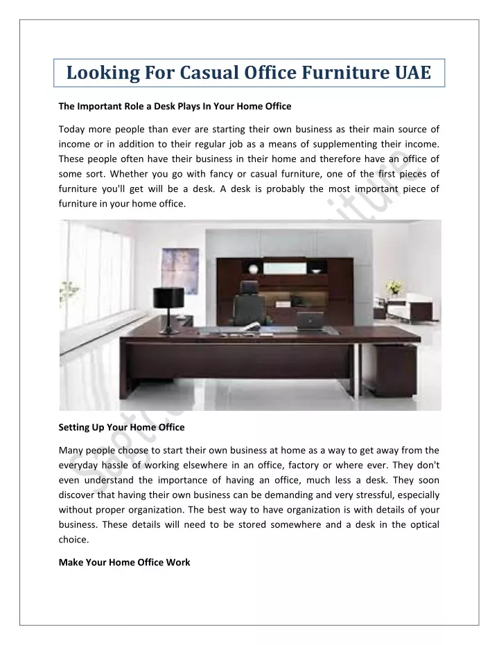 looking for casual office furniture uae