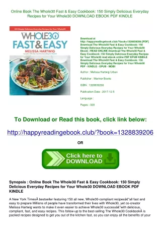 Online Book The Whole30 Fast &amp; Easy Cookbook 150 Simply Delicious Everyday R