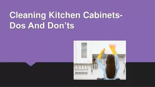 Cleaning Kitchen Cabinets- Dos And Don’ts