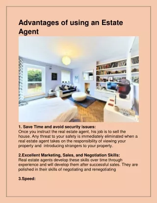 advantages of using an estate agent