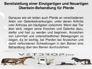 Bereitstellung einer Einzigartigen und Neuartigen Überbein-Behandlung für Pferde