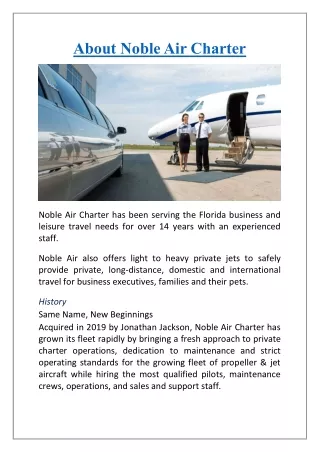 About Noble Air Charter