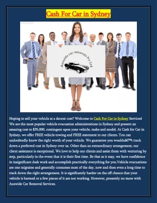 Unwanted car removal in Sydney|cash for car  Sydney