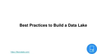 best practices to build a data lake
