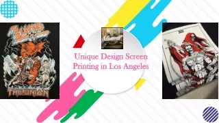 Unique Design Screen Printing in Los Angeles