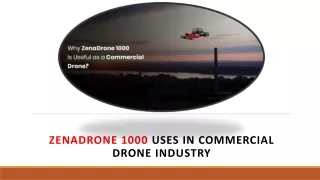 ZenaDrone 1000 Uses in Commercial Drone industry