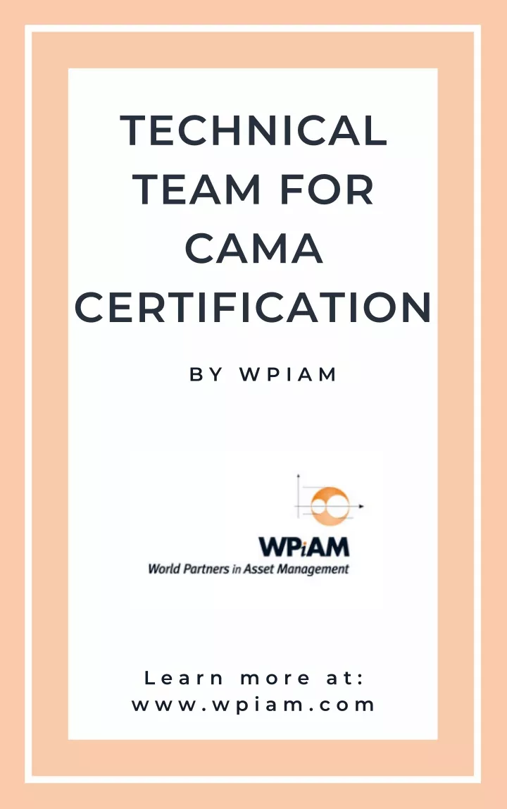 technical team for cama certification