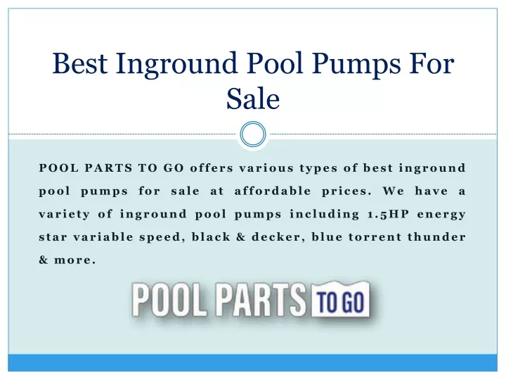 best inground pool pumps for sale