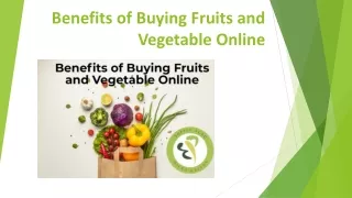 Benefits of Buying Fruits and Vegetable Online