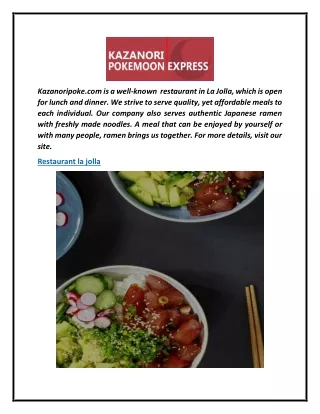 Restaurant la jolla   kazanoripoke.com