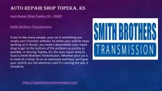 Auto Repair Shop Topeka, KS
