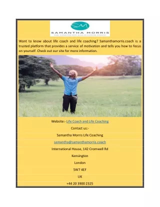 Life Coach And Life Coaching | Samanthamorris.coach