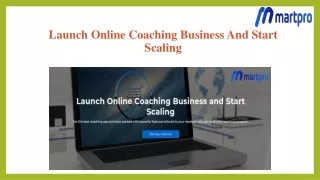 launch online coaching business and start scaling