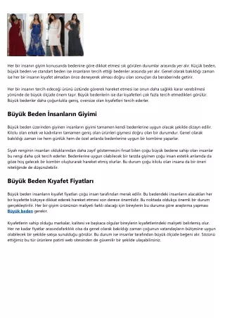 Büyük Beden - PATIRTI