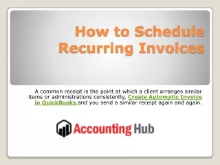 how to schedule recurring invoices