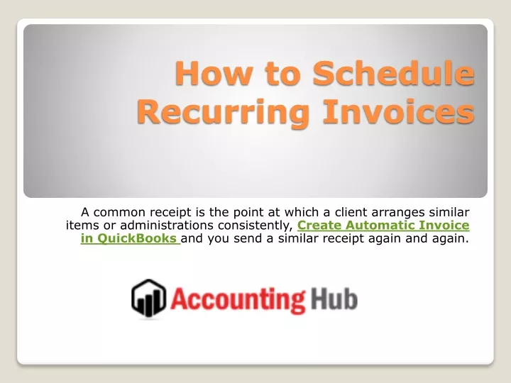 how to schedule recurring invoices