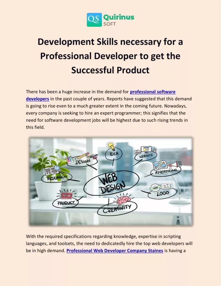 development skills necessary for a professional